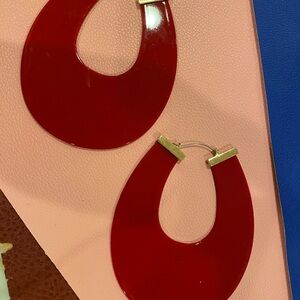 Ex Large Elegant Black and Gold Hoop Earrings